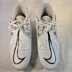 Nike Alpha Menace Pro 3 Football Cleats White Black CT6649-109 Men's Size 11.5